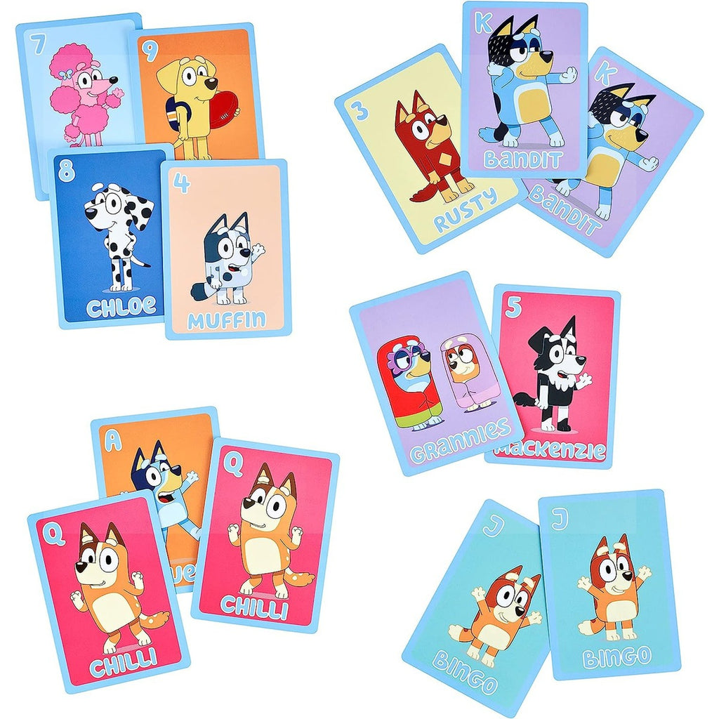 Bluey Juego De Cartas Para Niños 5 En 1 - 53 Cartas Gigantes