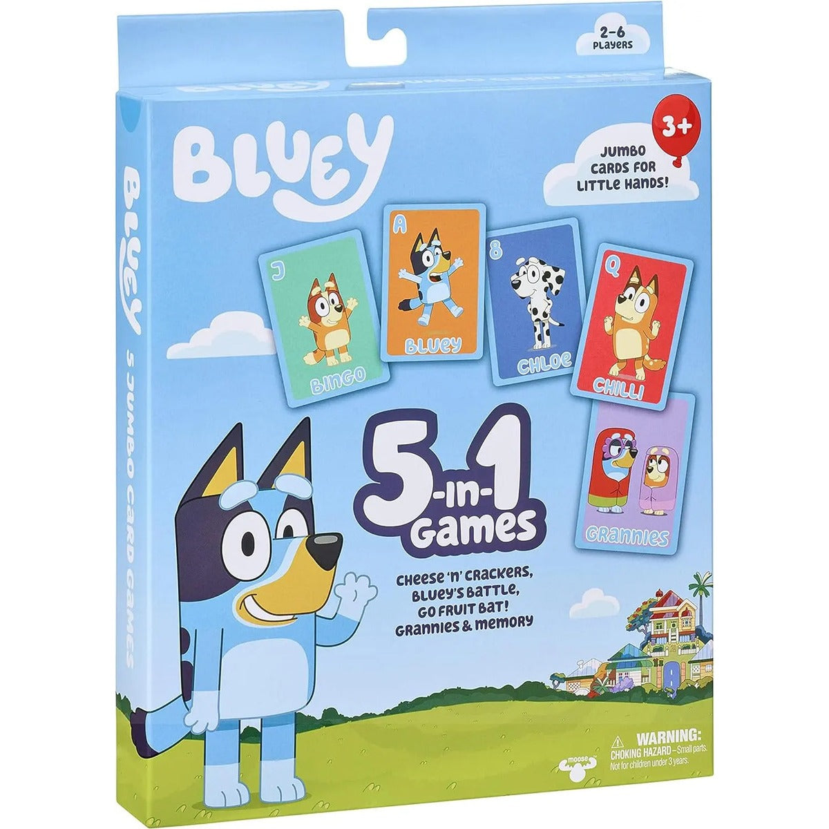Bluey Juego De Cartas Para Niños 5 En 1 - 53 Cartas Gigantes