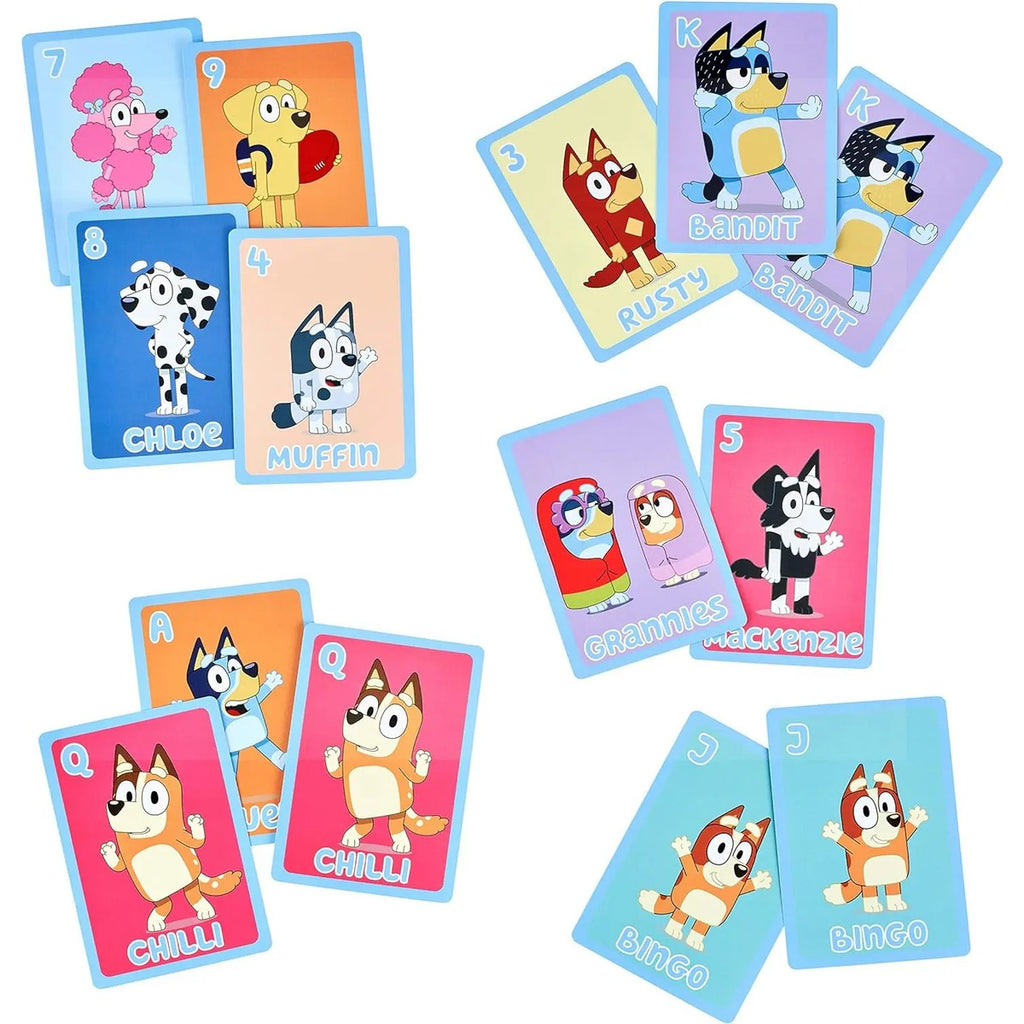 Bluey Juego De Cartas Para Niños 5 En 1 - 53 Cartas Gigantes