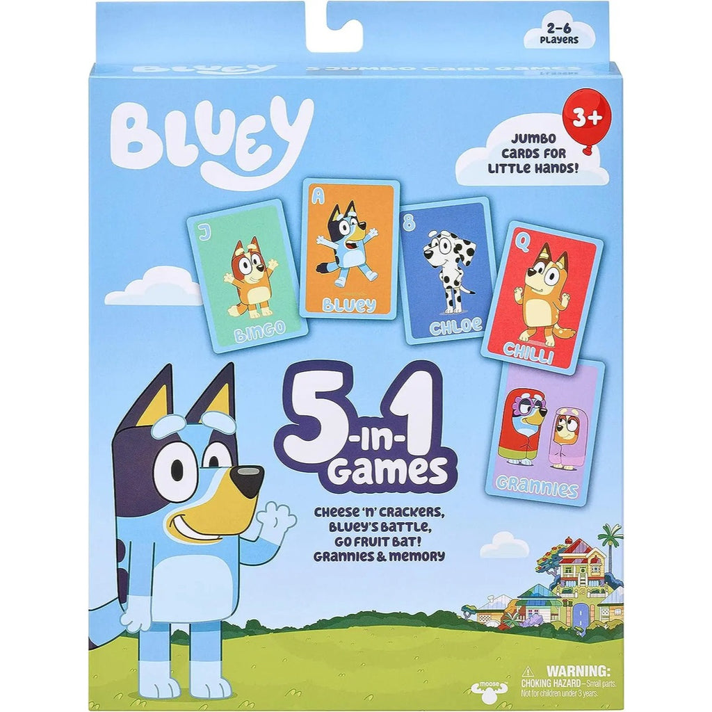 Bluey Juego De Cartas Para Niños 5 En 1 - 53 Cartas Gigantes