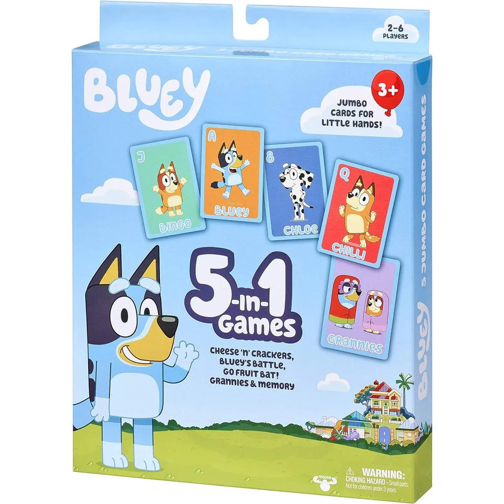Bluey Juego De Cartas Para Niños 5 En 1 - 53 Cartas Gigantes