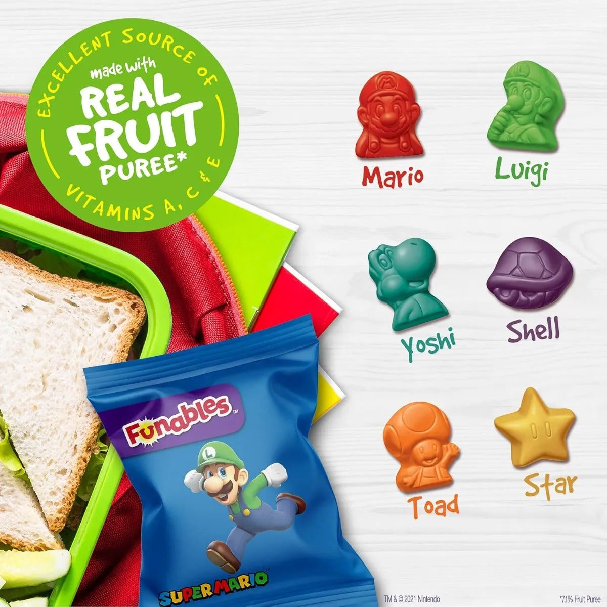 Funables Gomitas Dulces De Fruta Super Mario Pack 3 Cajas