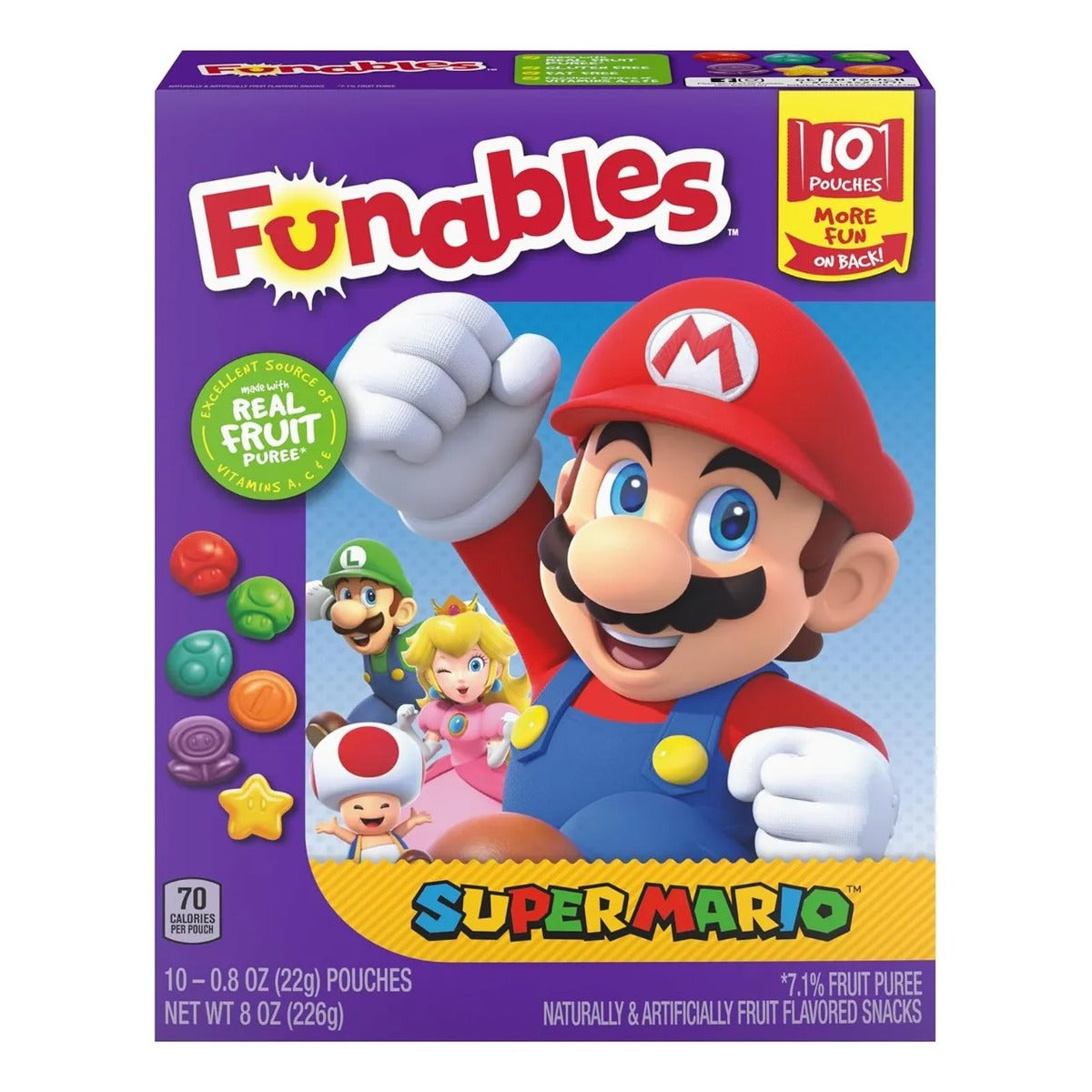 Funables Gomitas Dulces De Fruta Super Mario Pack 3 Cajas