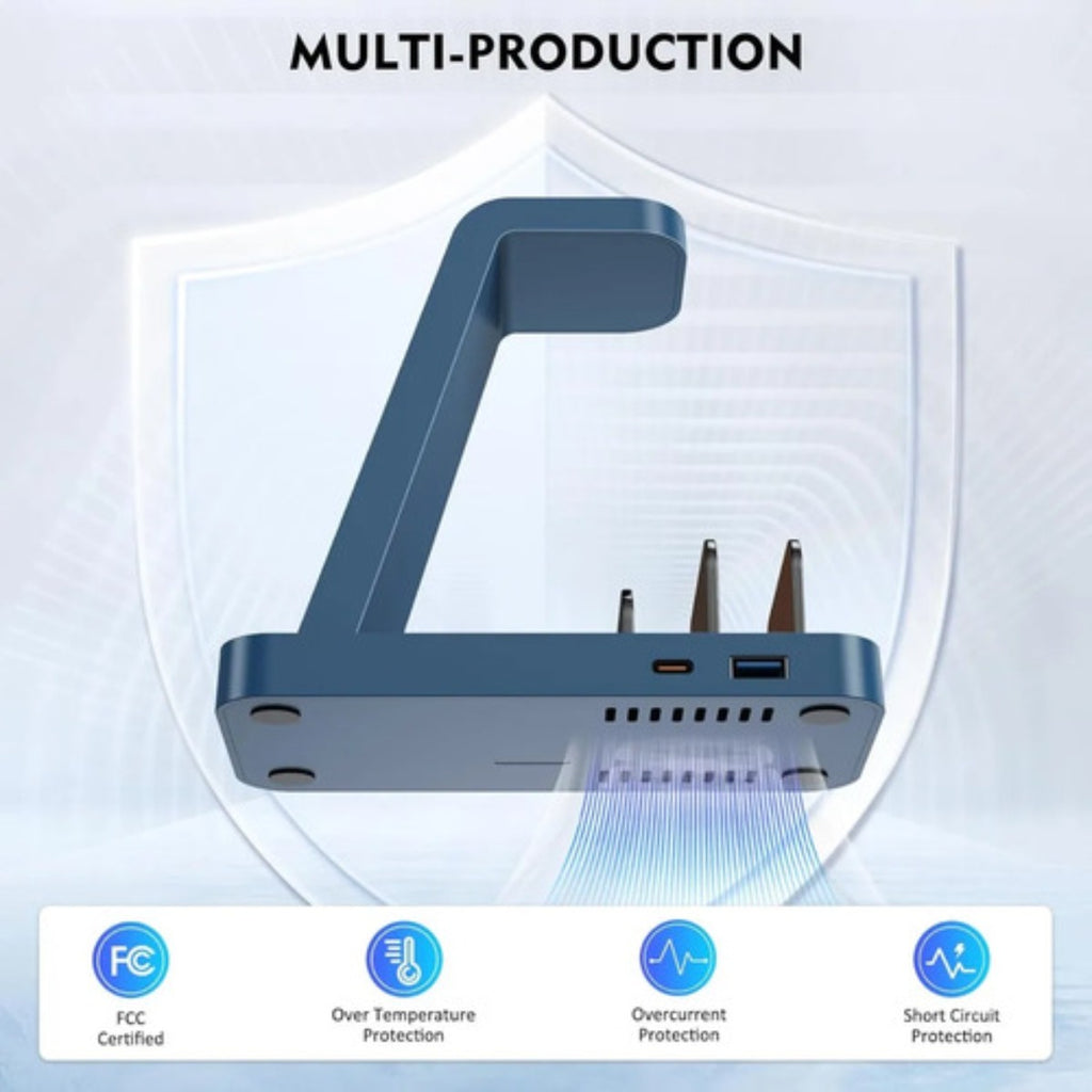 Cargador Inalambrico Gauoln 5 En 1 Iphone Airpods Watch