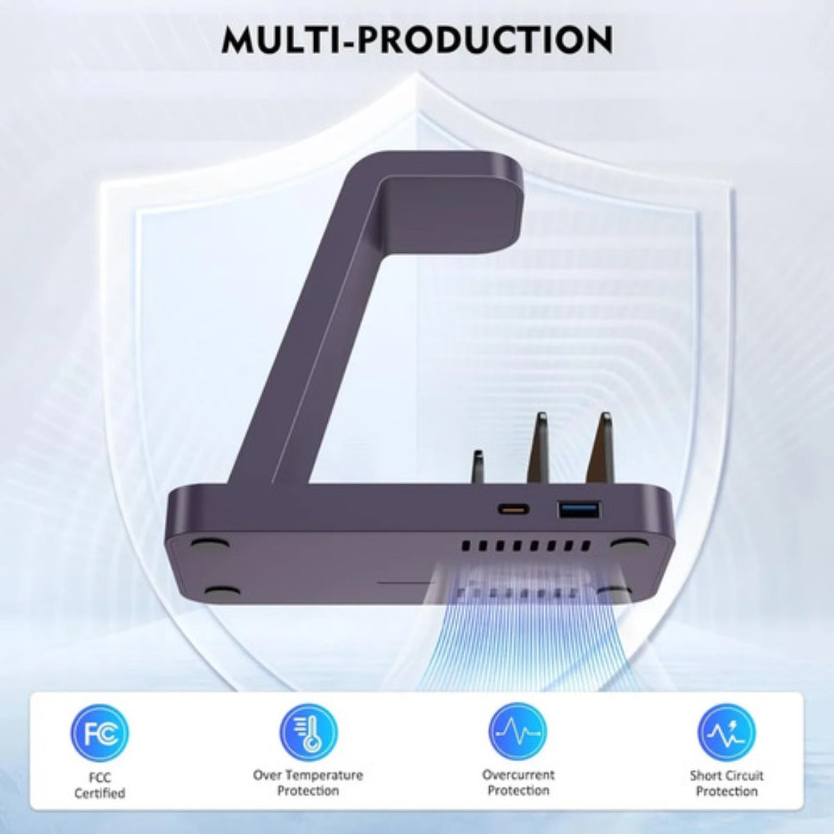 Cargador Inalambrico Gauoln 5 En 1 Iphone Airpods Watch