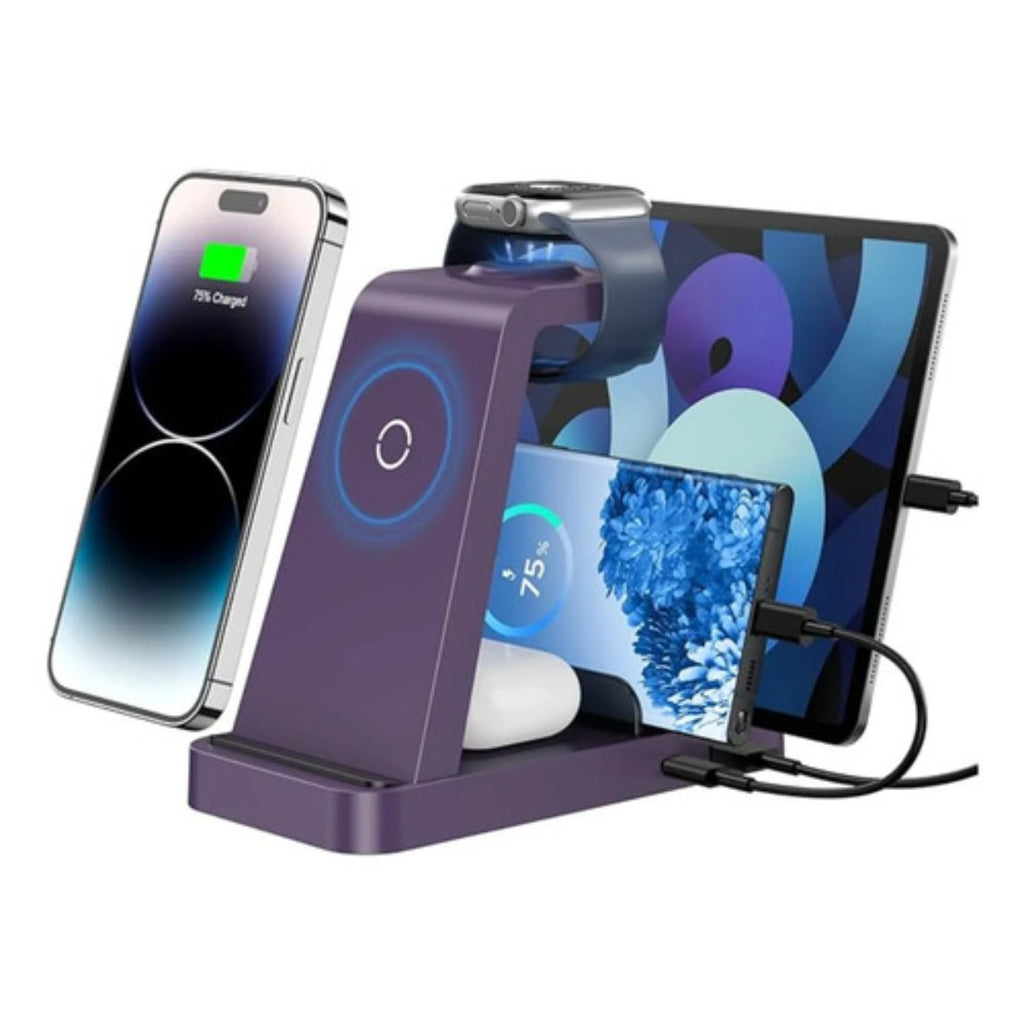 Cargador Inalambrico Gauoln 5 En 1 Iphone Airpods Watch