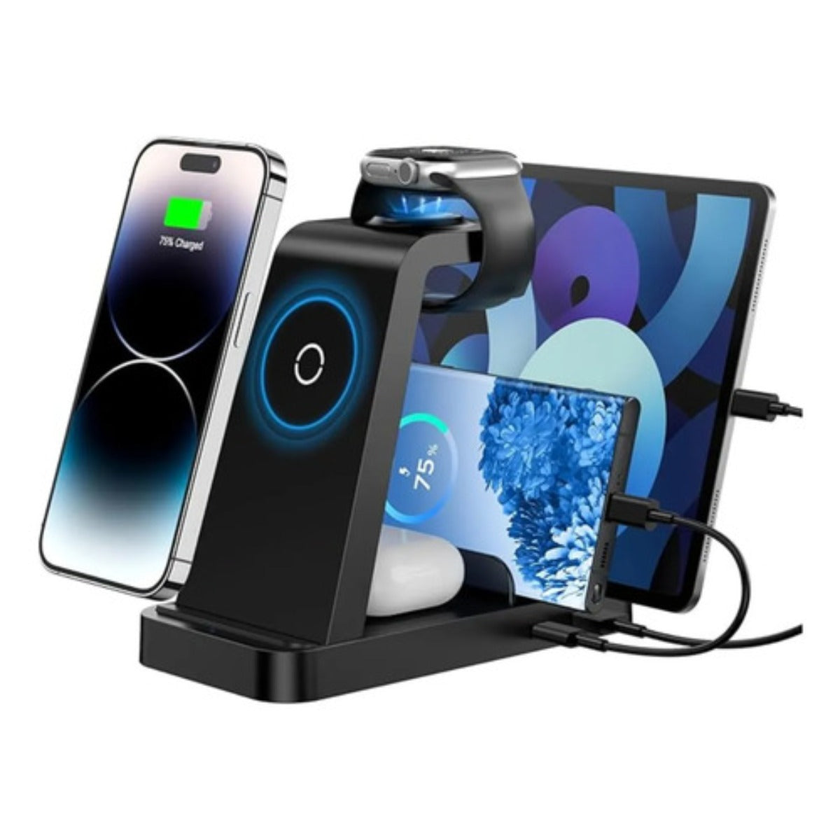 Cargador Inalambrico Gauoln 5 En 1 Iphone Airpods Watch