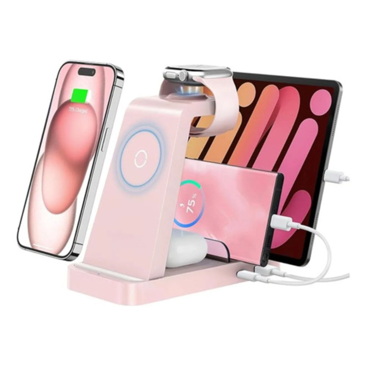 Cargador Inalambrico Gauoln 5 En 1 Iphone Airpods Watch