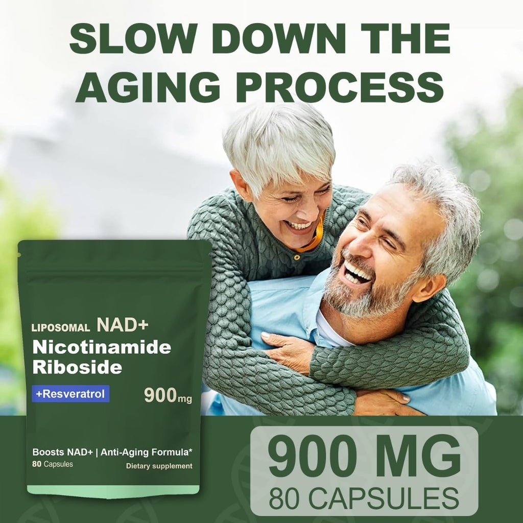 Suplemento NAD Resveratrol 900 mg 80 cápsulas Pack 2