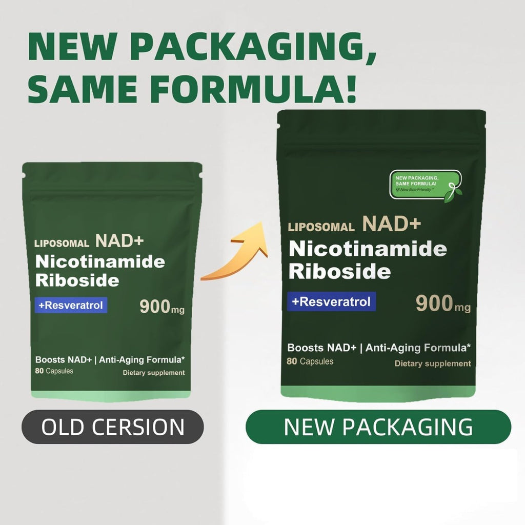 Suplemento NAD Resveratrol 900 mg 80 cápsulas Pack 2