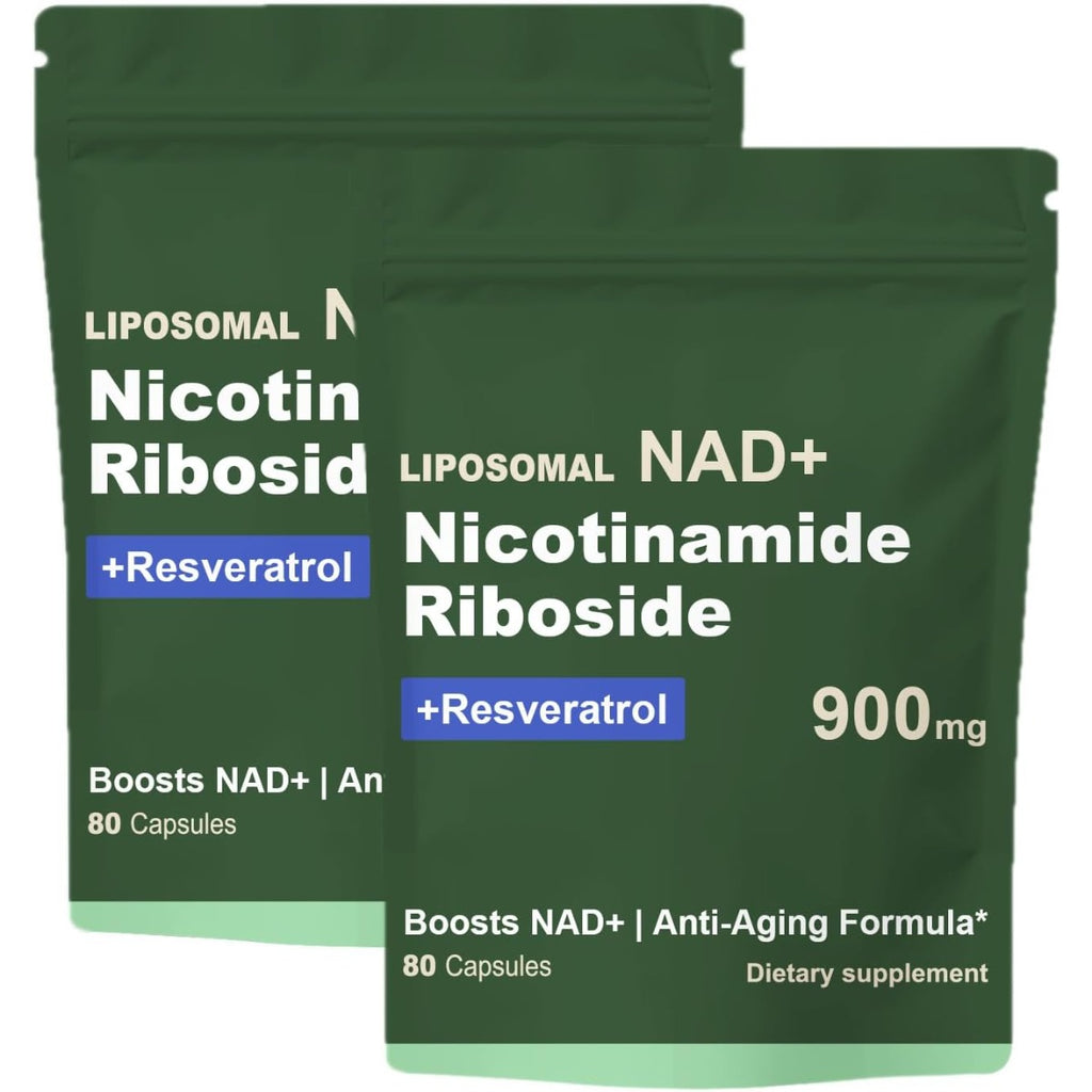 Suplemento NAD Resveratrol 900 mg 80 cápsulas Pack 2