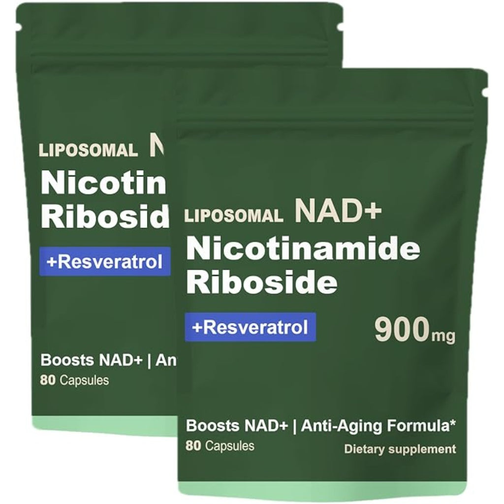 Suplemento NAD Resveratrol 900 mg 80 cápsulas Pack 2