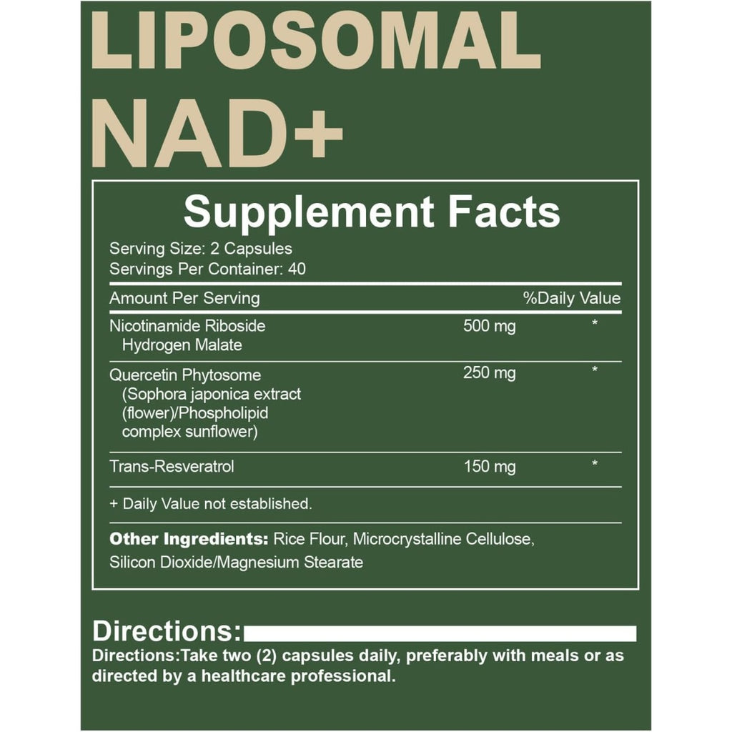 Suplemento NAD Resveratrol 900 mg 80 cápsulas Pack 2