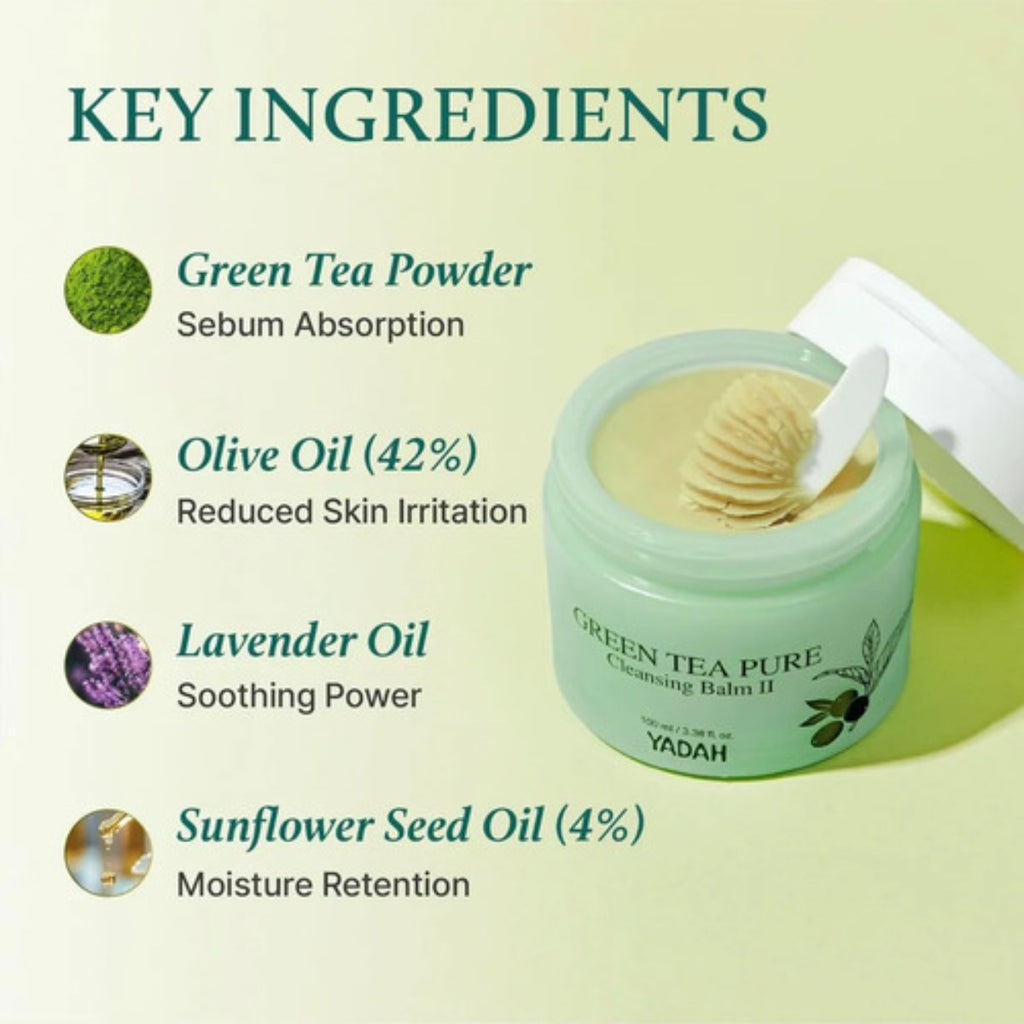 Yadah Bálsamo Limpiador Facial Matcha Té Verde 100 Ml