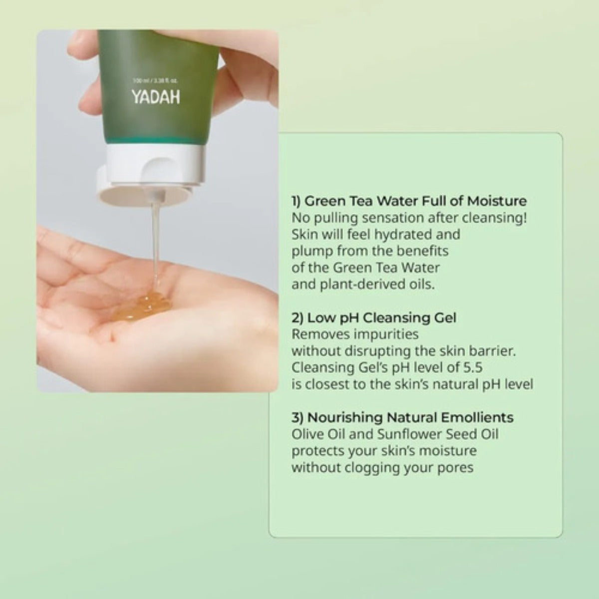 Yadah Gel Limpiador Facial Te Verde 100ml