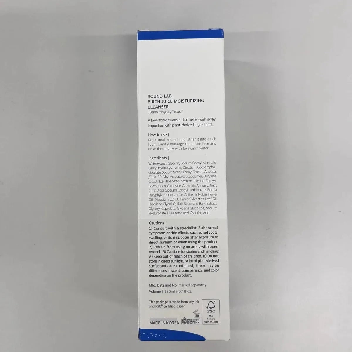 Round Lab Limpiador Facial Hidratante Purificante 150ml