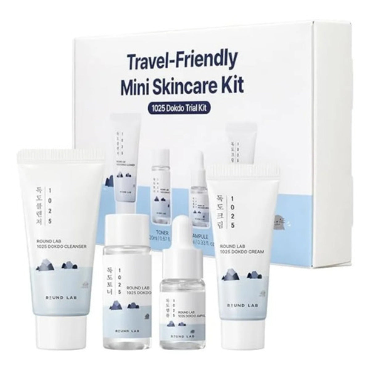 Round Lab Kit Viaje Skincare Limpiador Tónico Serum Crema