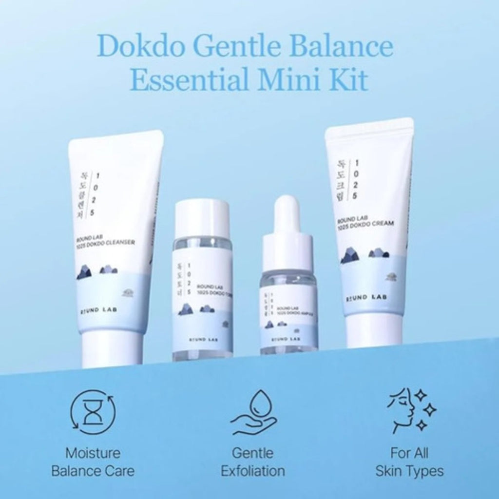 Round Lab Kit Viaje Skincare Limpiador Tónico Serum Crema