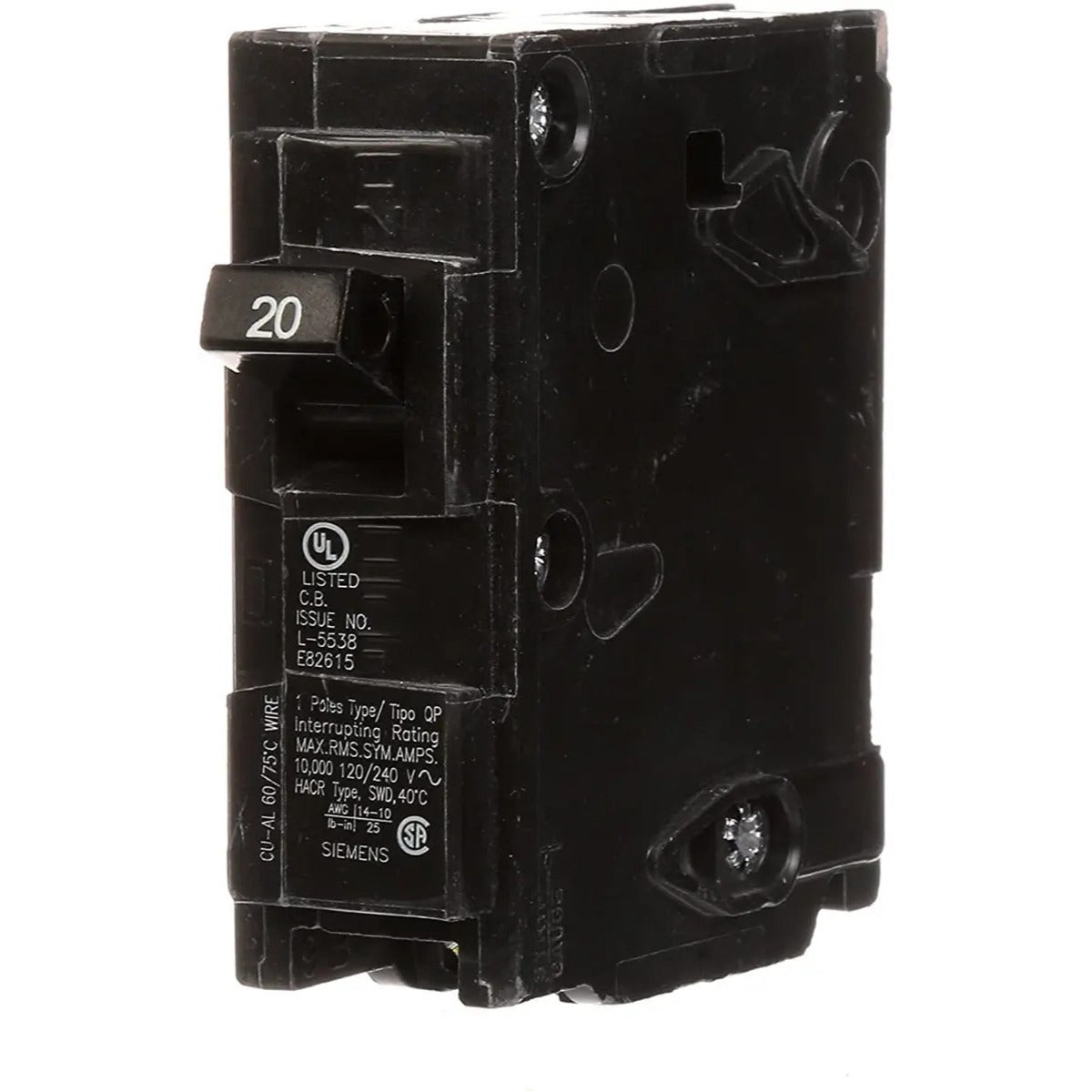 Interruptor Automático Siemens Q120 1 Polo 20a