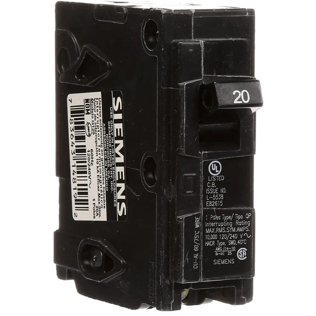 Interruptor Automático Siemens Q120 1 Polo 20a