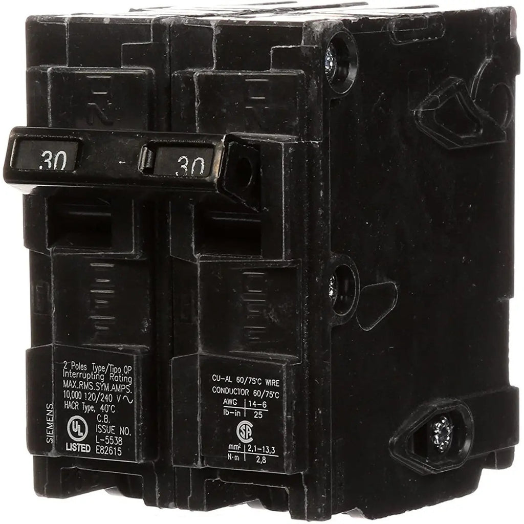 Siemens Interruptor De Circuito Qp Q230 De 2 Polos 30 Amper