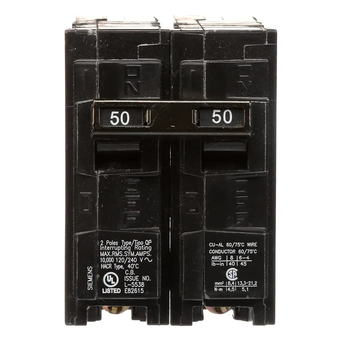 Interruptor 50a Doble Polo Q250 Tipo Qp Calidad Garantizada