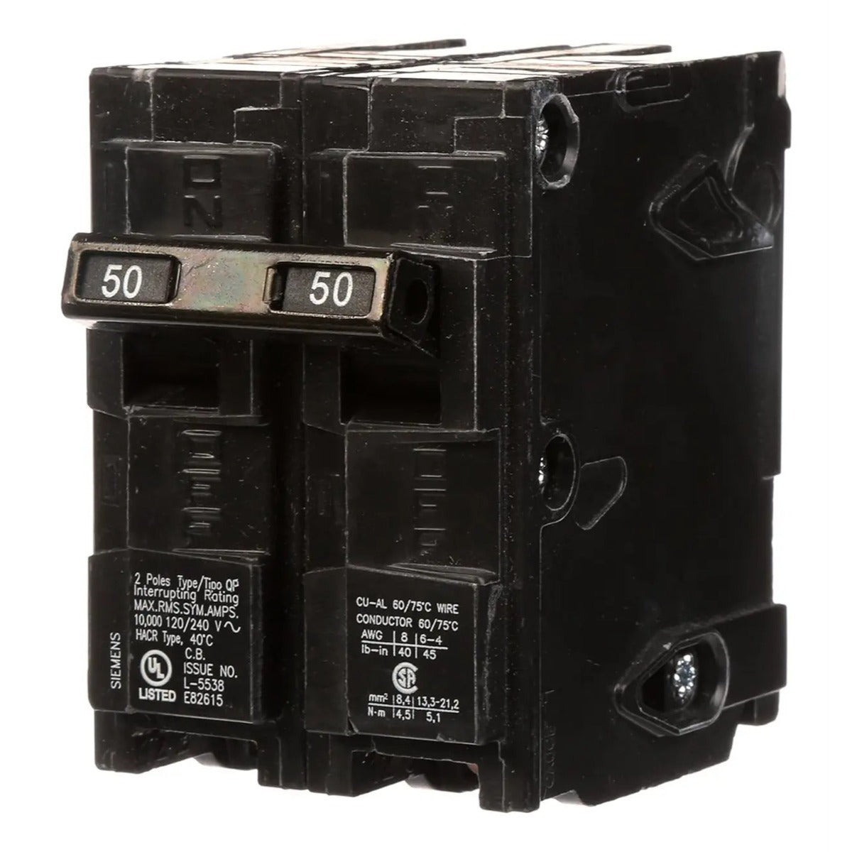 Interruptor 50a Doble Polo Q250 Tipo Qp Calidad Garantizada