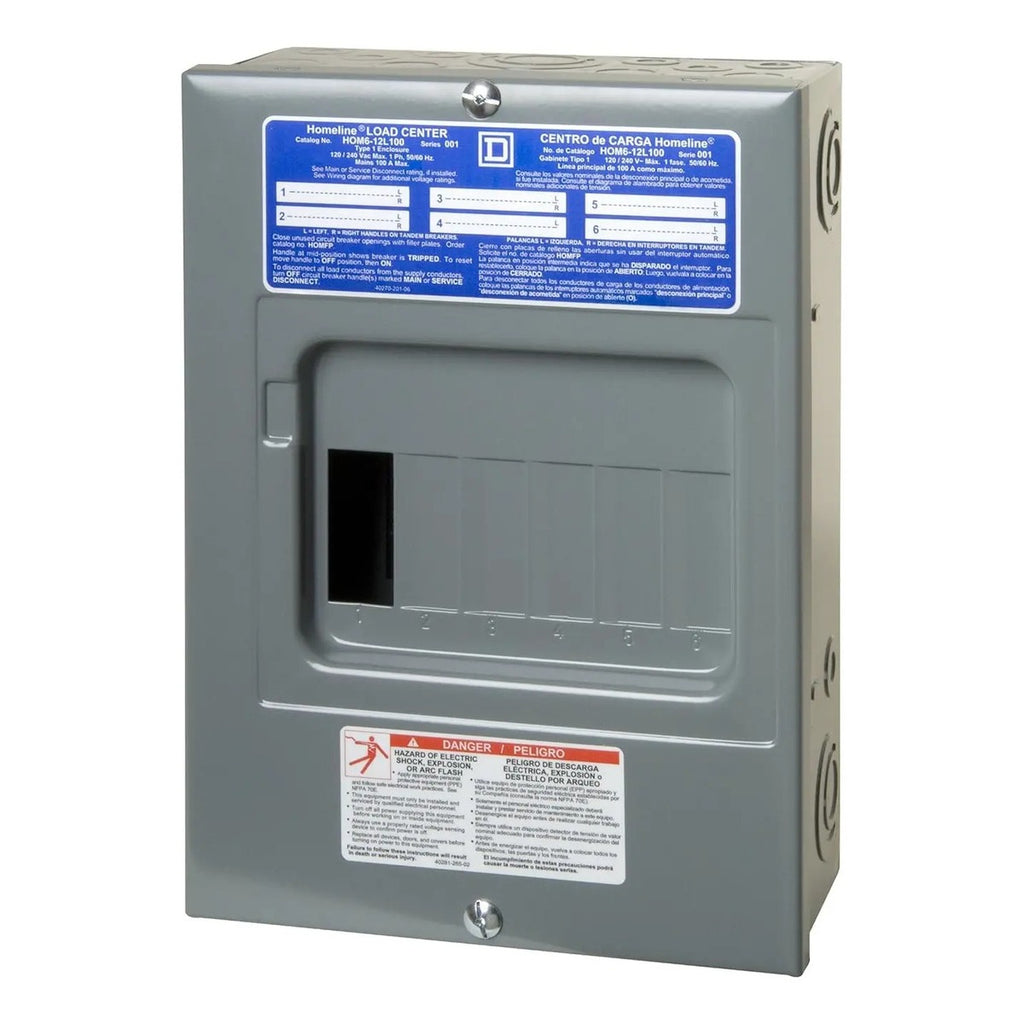 Centro De Carga Square D Tablero Hom612l100scp 100 Amp 6 Esp