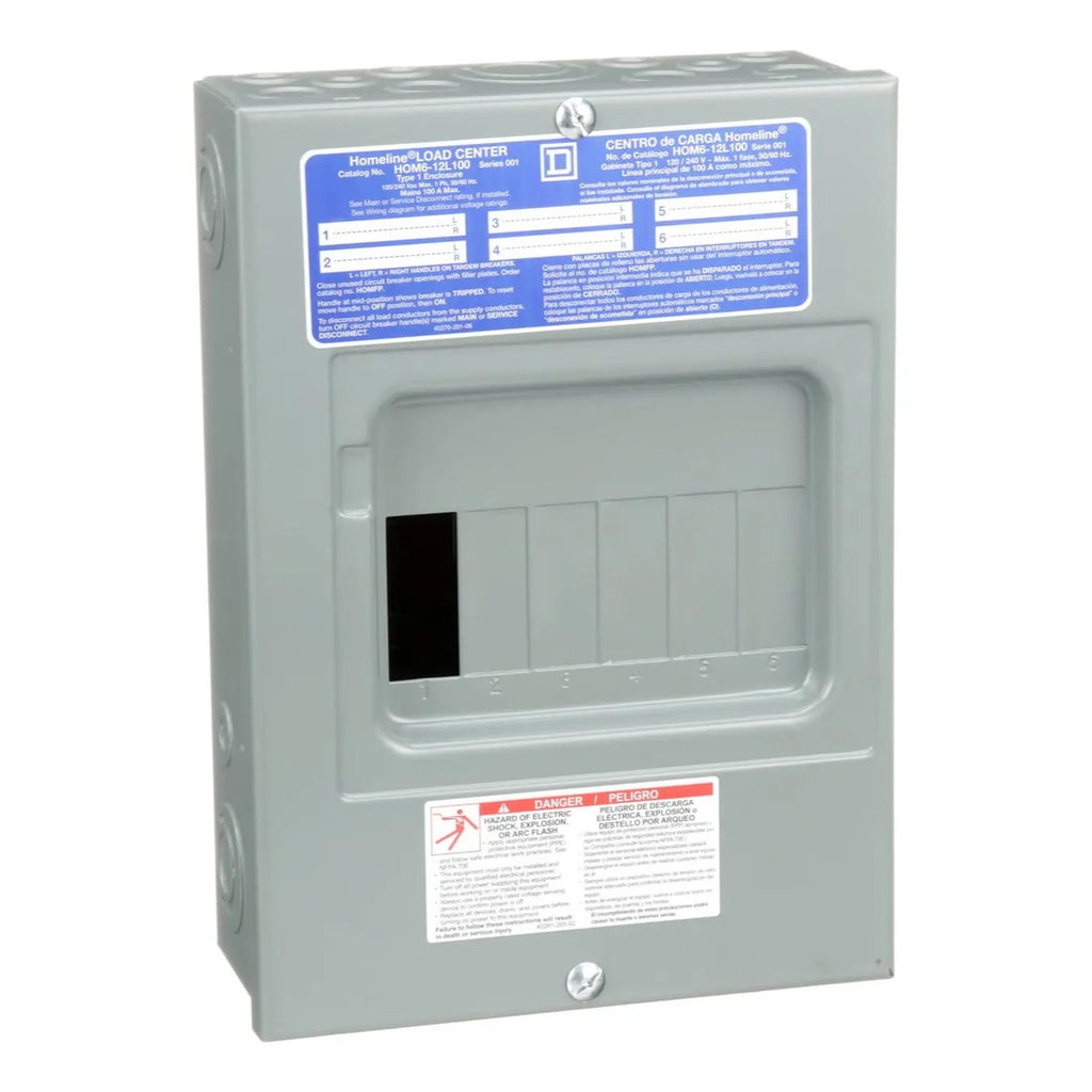 Centro De Carga Square D Tablero Hom612l100scp 100 Amp 6 Esp