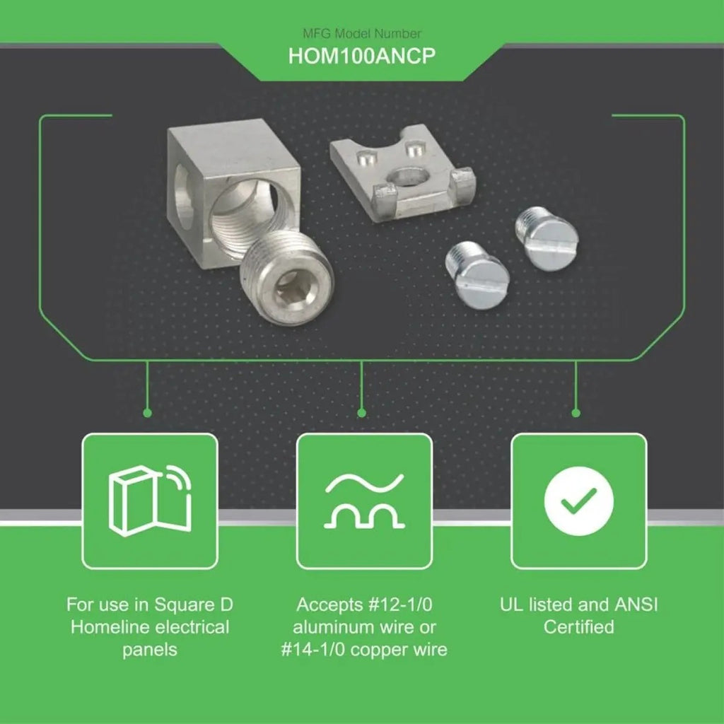 Conectores Terminales Neutros Aux 100amp Square D Hom100ancp