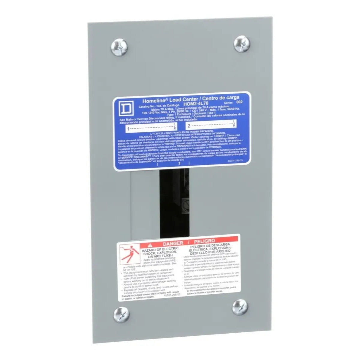 Interruptor Square D Hom24l70fcp Homeline 70a 2 Espacios