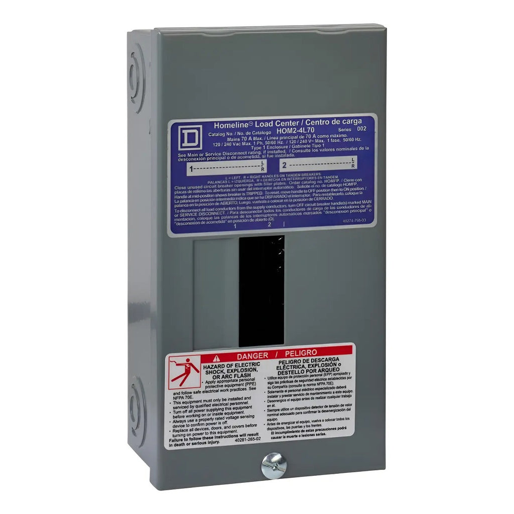 Centro De Carga Square D Hom24l70scp 70 Amp Lugs