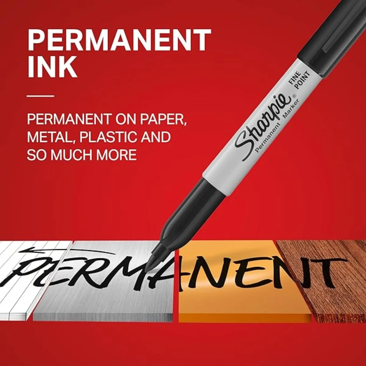 Marcadores Permanentes Sharpie Punta Fina Negros 12