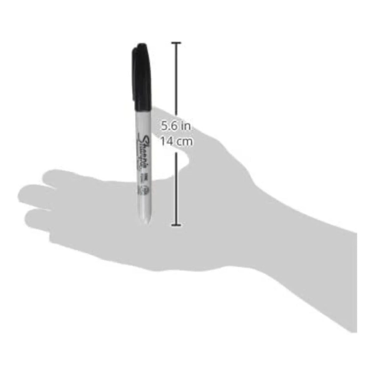 Marcadores Permanentes Sharpie Punta Fina Negros 12