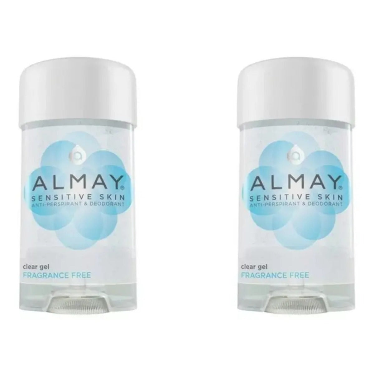 2 X Desodorante Antitranspirante Gel Transparente Almay 63ml