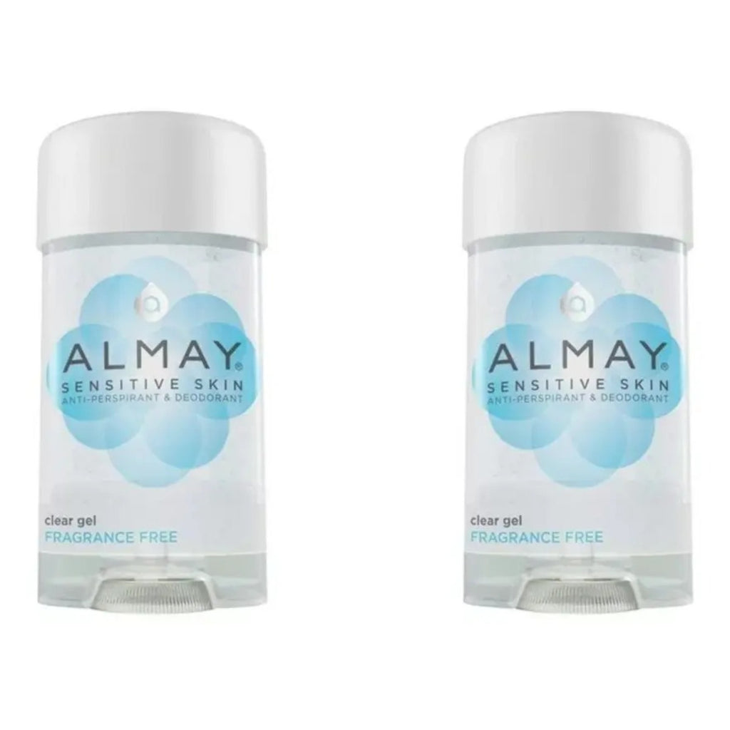 2 X Desodorante Antitranspirante Gel Transparente Almay 63ml