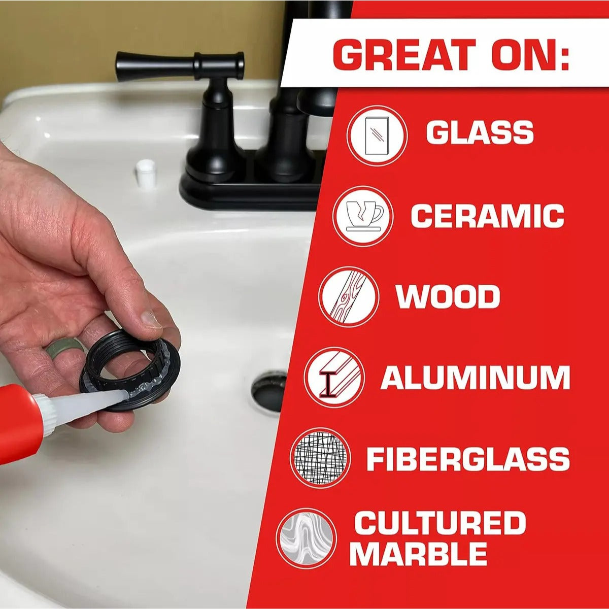 Sellador Silicona Transparente Loctite 80ml Vidrio Ladrillo