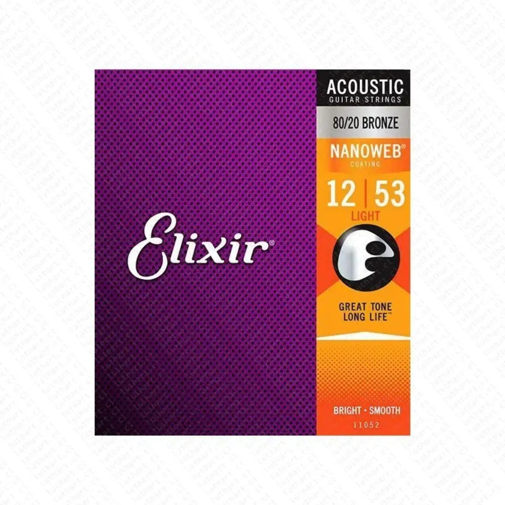 Elixir Cuerdas Guitarra Acústica Bronce 80/20 Con Nanoweb