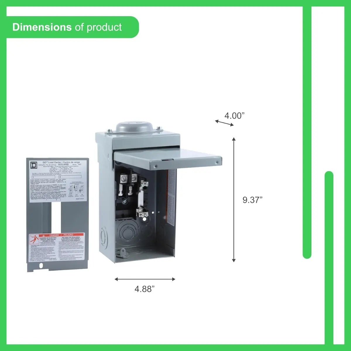 Centro De Carga Square D Qo2l40rbcp 40a Gris Superficie