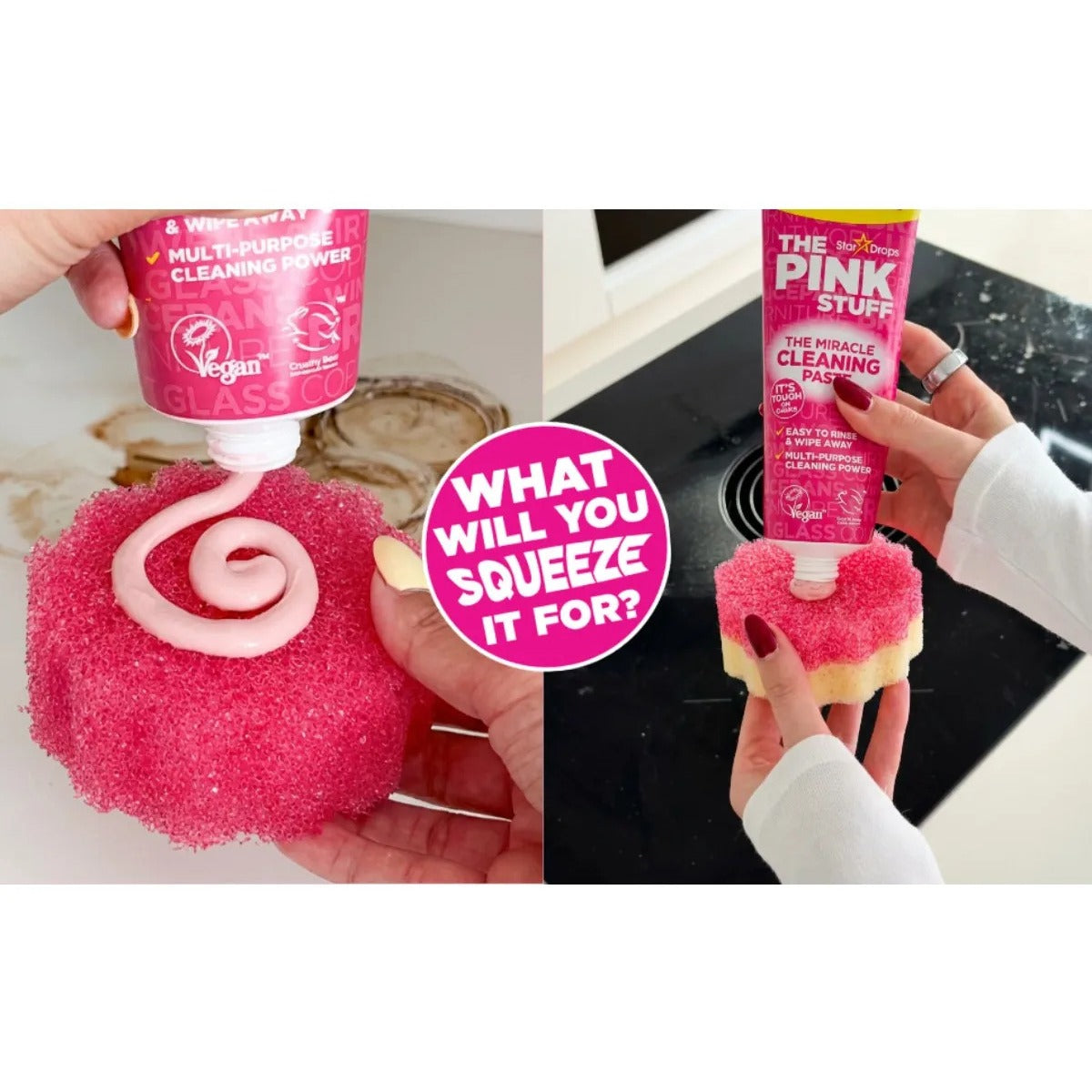 The Pink Stuff Pasta 300g + Esponja Squeezable Limpiadora