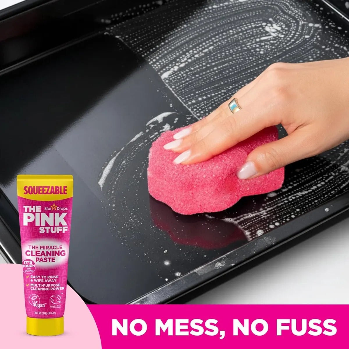 The Pink Stuff Pasta 300g + Esponja Squeezable Limpiadora