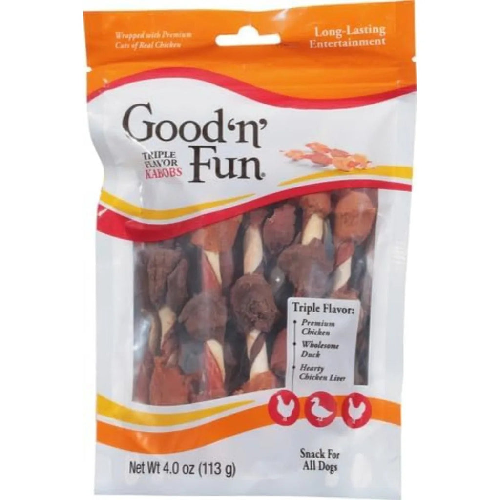 Goodnfun Kabobs Perro Pack 2 113g Triple Sabor Snack Treats
