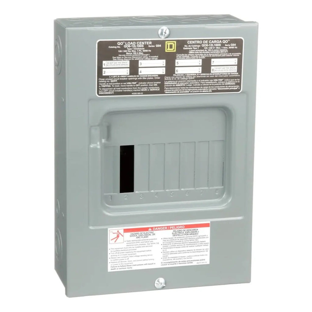 Tablero Centro De Carga Square D Principal 100a Qo612l100sc