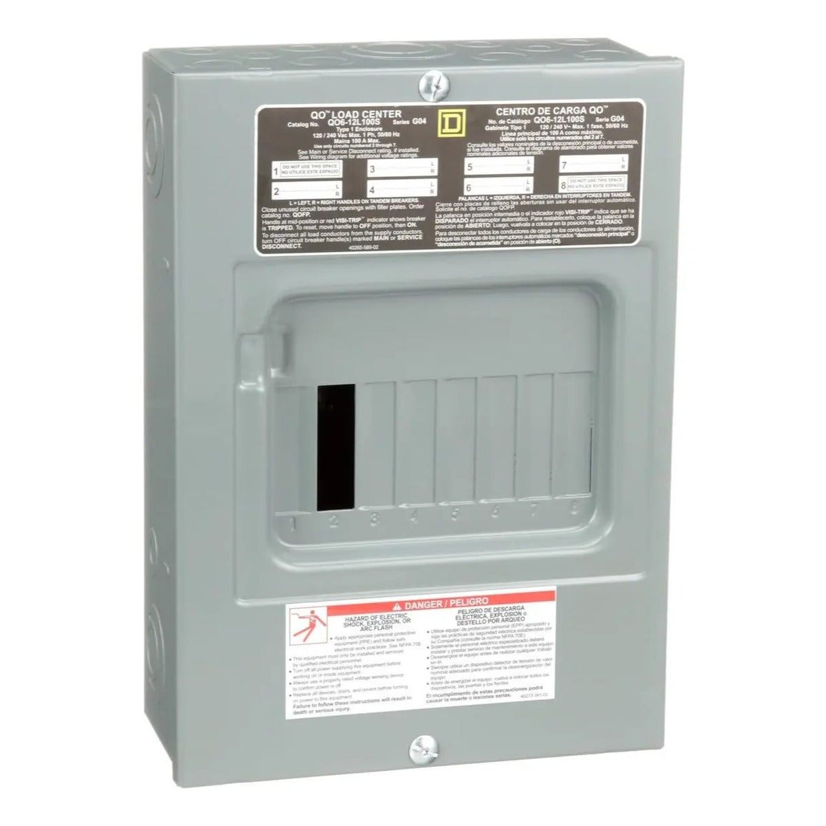 Tablero Centro De Carga Square D Principal 100a Qo612l100sc