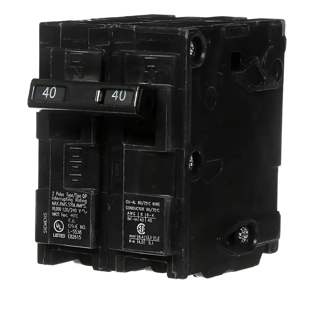Siemens Interruptor De Circuito Qp Q240 De 2 Polos 40 Amper