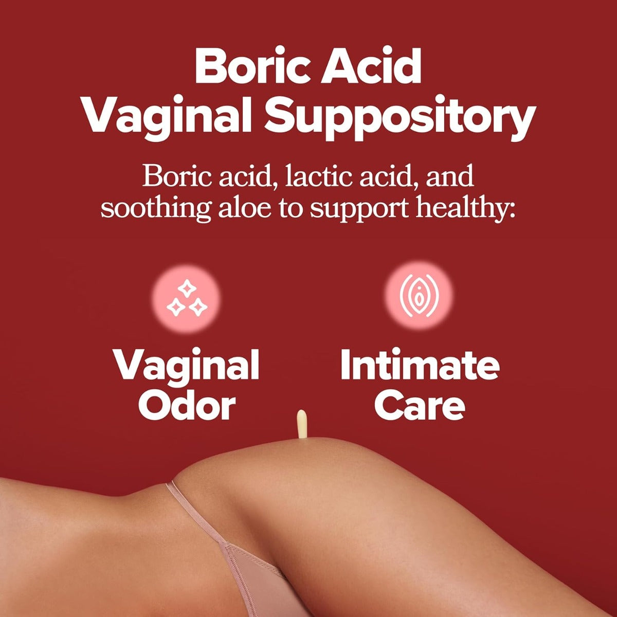 O Positiv Supositorio vaginal de ácido bórico URO: con ácido láctico y aloe para un alivio rápido y control del olor vaginal. Vegano, sin parabenos, colorantes ni fragancias.