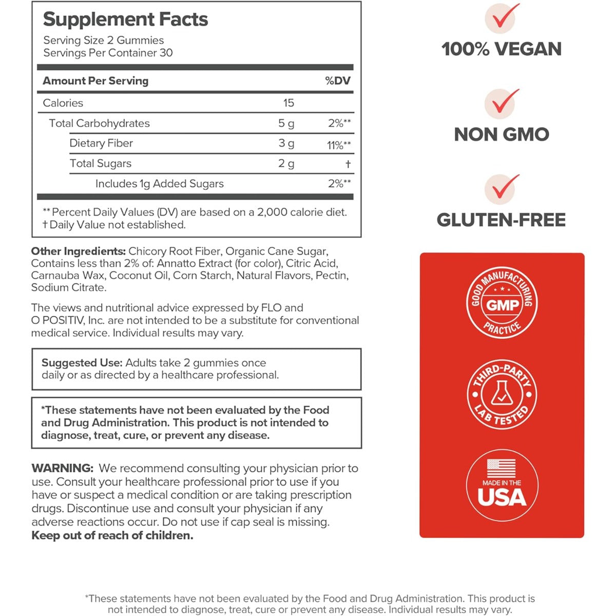 URO Fibra Prebiótica Naranja Veganas 60 Gomitas