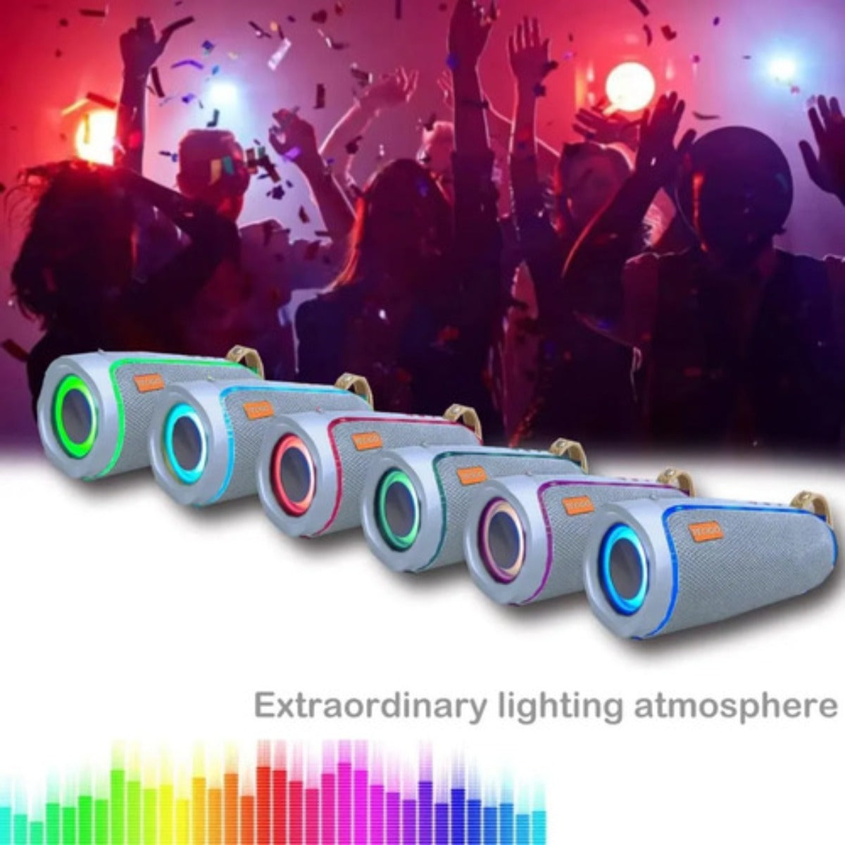 Bocina Tecigo Bluetooth Portátil Exterior Recargable