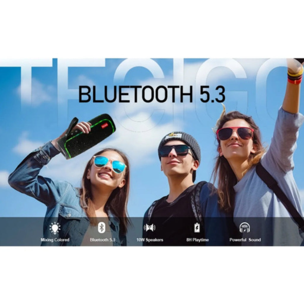 Bocina Tecigo Bluetooth Portátil Exterior Recargable