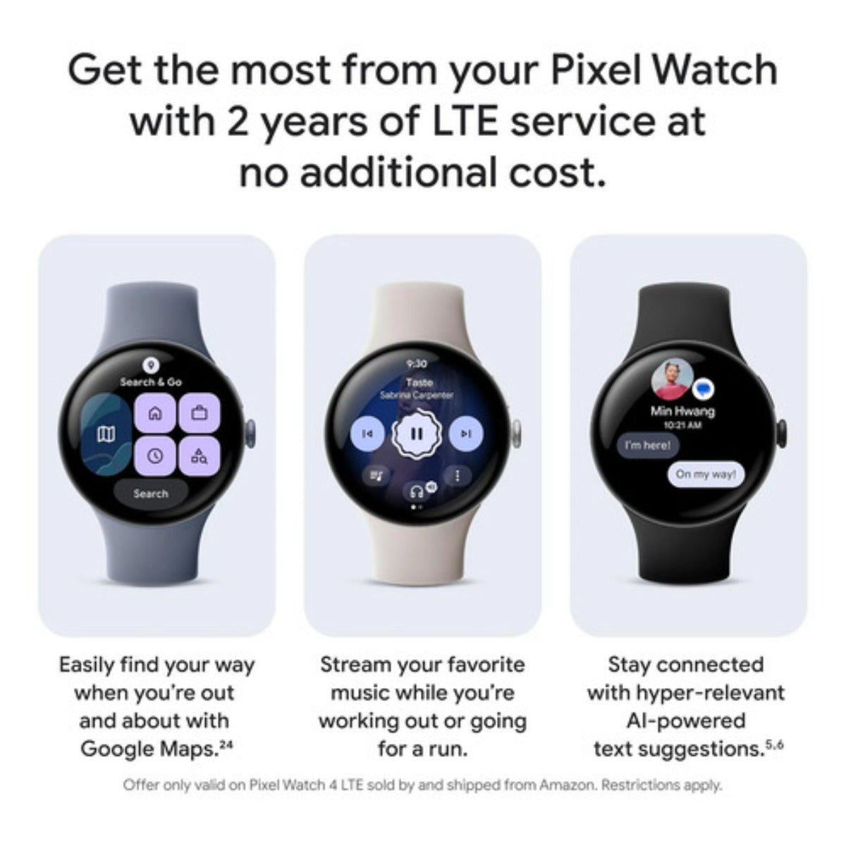Reloj Smartwatch Google Pixel Watch 4 Lte 41mm Plata